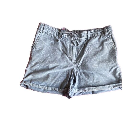 Talbots women’s bird light blue 100% cotton rolled cuff shorts/12 P - Picture 1 of 6